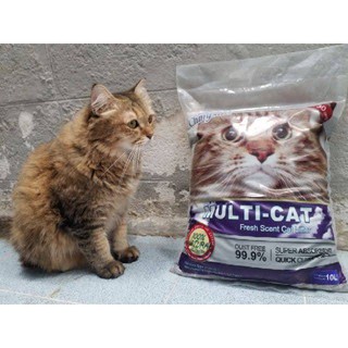 สินค้า CLUMPLUS Multi-cat  ทรายแมวภูเขาไฟ 10 L