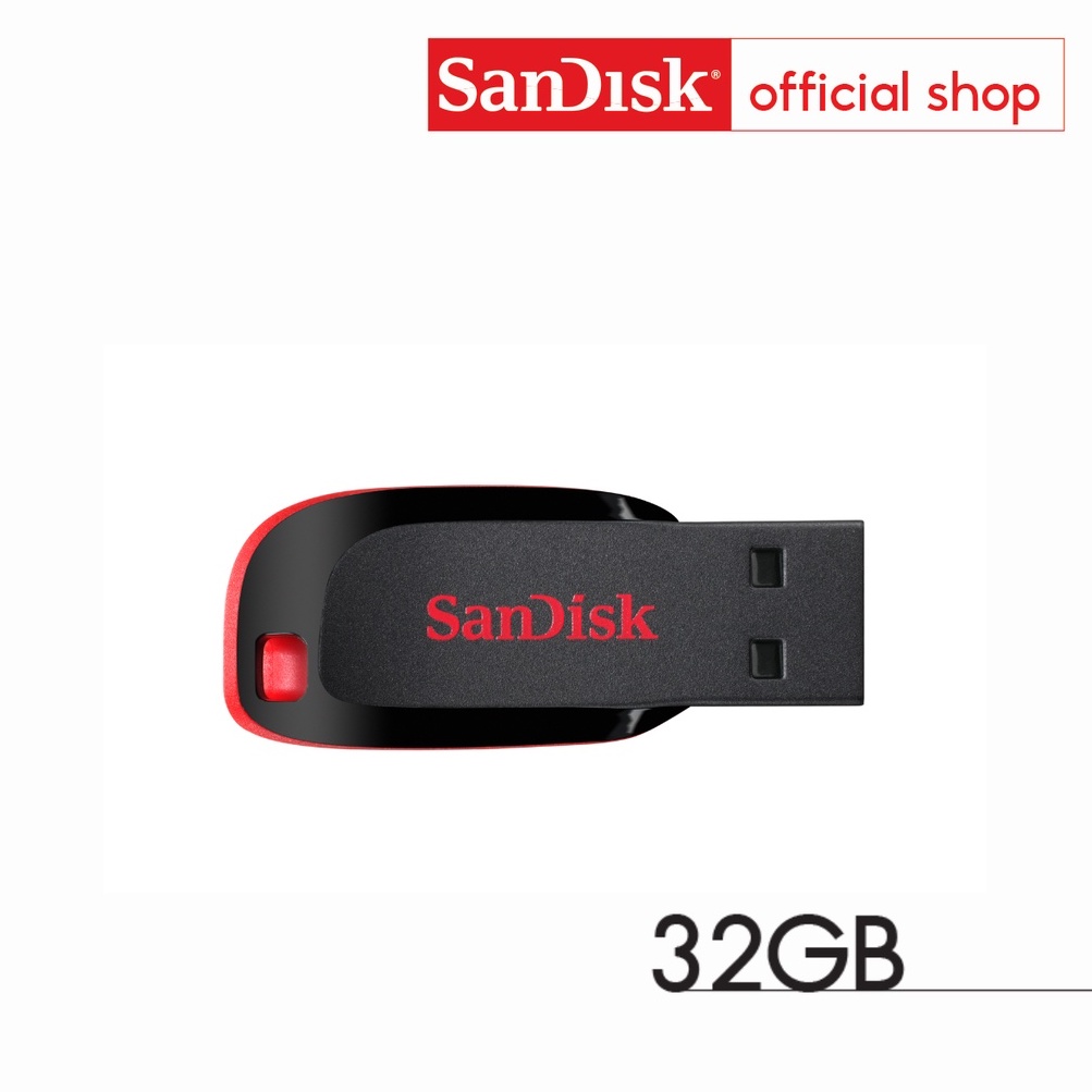 ภาพหน้าปกสินค้าSanDisk CRUZER BLADE USB แฟลชไดร์ฟ 32GB, USB2.0 (SDCZ50-032G-B35, black) จากร้าน sandisk_thailand_officialshop บน Shopee