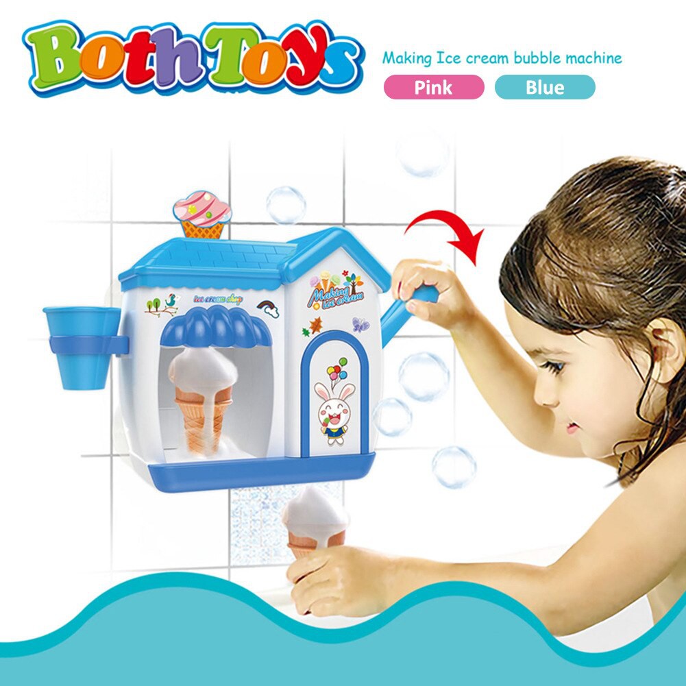เครื่องทำไอศกรีมฟองสบู่ เครื่องทำบับเบิ้ล ของเล่นในห้องน้ำ Bubble Bath