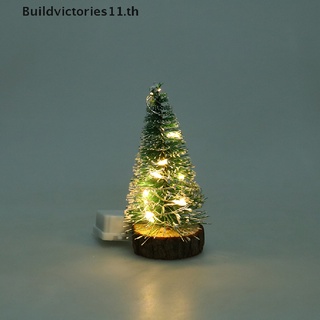 Buildvictories11 ต้นคริสต์มาสจิ๋ว LED 1:12 อุปกรณ์เสริม สําหรับตกแต่งบ้านตุ๊กตา TH