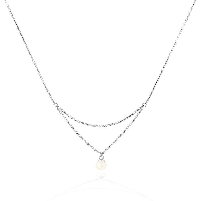 Moress Pearl Double Chain Necklace Shopee Thailand