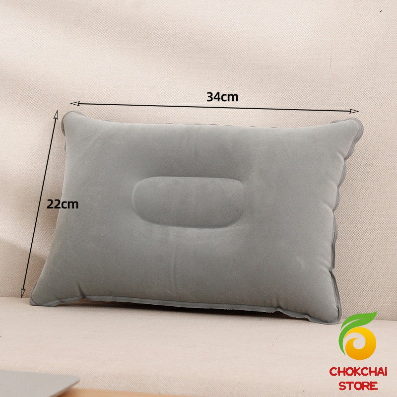 chokchaistore-หมอนเป่าลม-หมอนพกพา-หมอนหนุนหลัง-หนุนนอน-inflatable-pillow