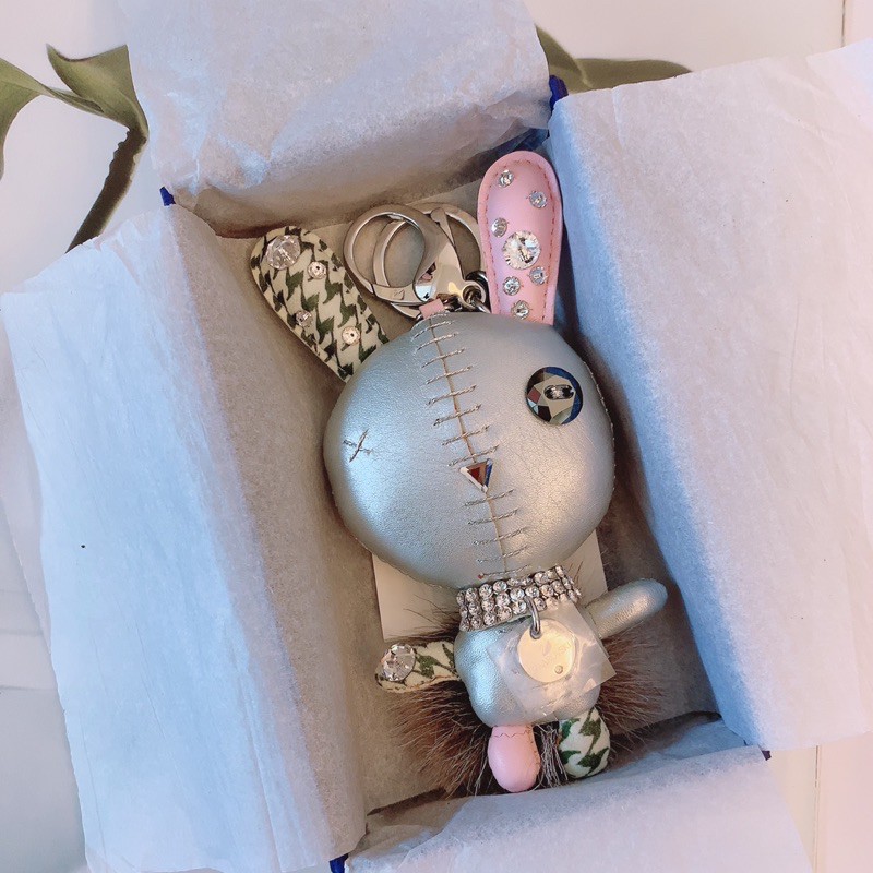 Mathilde Bag Charm Gray Stainless steel Swarovski 100 Shopee Thailand