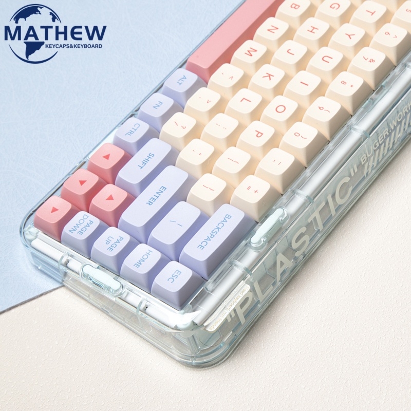 Marshmallow Keycap,cotton candy keycaps XDA Profile 132 keys Support 61