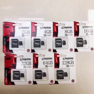 ภาพขนาดย่อของสินค้าส่วนลด Kingston Memory Card Micro SDHC 2/4/8/16/32/64/128 GB Class 10 คิงส์ตัน เมมโมรี่การ์ด SD Card