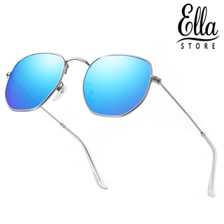 Ellastore123 แว่นตากันแดด เลนส์โพลาไรซ์ ทรงหกเหลี่ยม สะท้อนแสง หลายด้าน สําหรับท่องเที่ยว