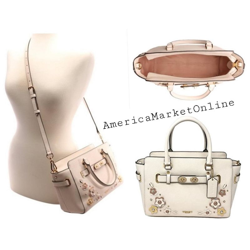 กระเป๋าหนัง-coach-blake-carryall-25-with-floral-applique-coach-f31195