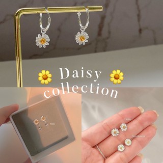 สินค้า SissyJewelry // ต่างหูเงินแท้ ต่างหูเดซี่ Daisy collection ต่างหูดอกไม้ สไตล์เกาหลี ใส่ติดหู