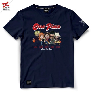 เสื้อยืดโอเวอร์ไซส์เสื้อยืดวันพีช One Piece 1443-NV : สีกรมท่าS-3XL