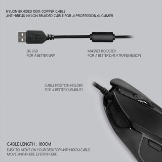 ภาพขนาดย่อของภาพหน้าปกสินค้าFANTECH รุ่น X9 THOR Optical Macro Key RGB Gaming Mouse เมาส์เกมมิ่ง ออฟติคอล ตั้งมาโครคีย์ได้ คู่กับแผ่นรองเมาส์ MP292 จากร้าน gadgetvilla บน Shopee ภาพที่ 5