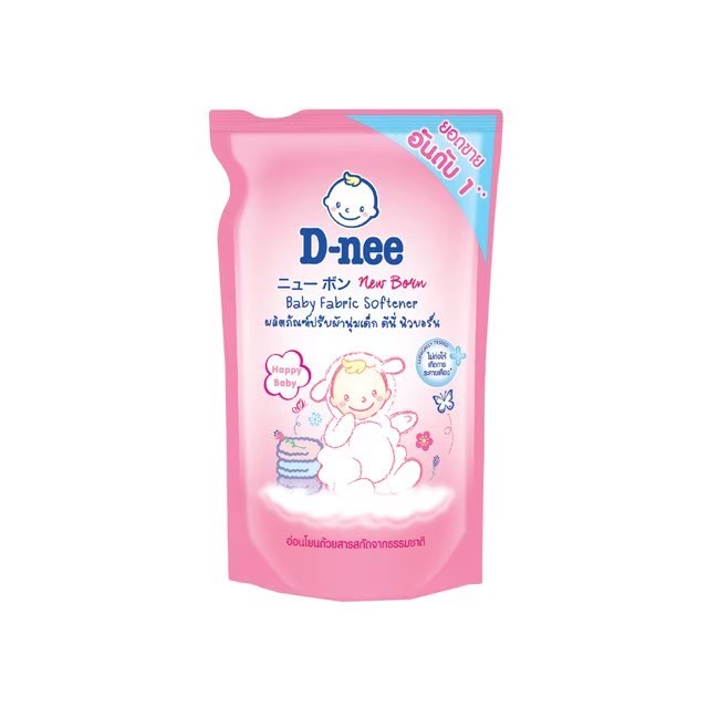 d-nee-ดีนี่-ผลิตภัณฑ์ปรับผ้านุ่มเด็ก-กลิ่น-happy-baby-ถุงเติม-600-มล-ยกลัง-12-ถุง