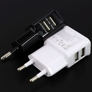 อะแดปเตอร์ 5 V 2A Dual Ports EU Plug USB สำหรับ iPhone Samsung iPad iPod