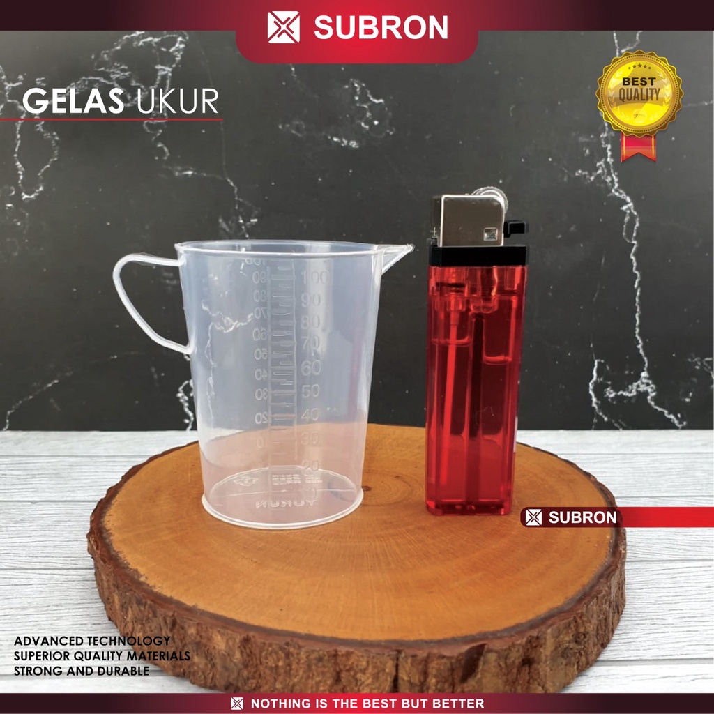 SUBRON ถ้วยตวง 50 100 มล. ด้ามพลาสติกรุ่นวัดสาย 0.1 ลิตรเกรดอาหาร ...