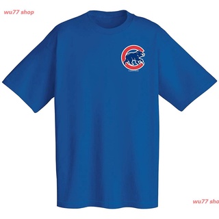 MLB Official Wordmark Short Sleeve T-Shirt ผู้หญิง ดพิมพ์ลาย เสื้อยืดผ้าฝ้าย คอกลม cotton ความนิยม sale Unisex
