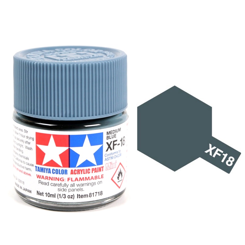 สีอะคริลิค TAMIYA ACRYLIC XF-15 81715, XF-16 81716, XF-17 81717, XF-18 ...