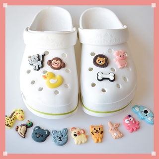 สินค้า ตัวติดรองเท้า PVC ยางนิ่ม ลายการ์ตูนสัตว์ ถอดออกได้ สําหรับตกแต่งรองเท้า Crocs