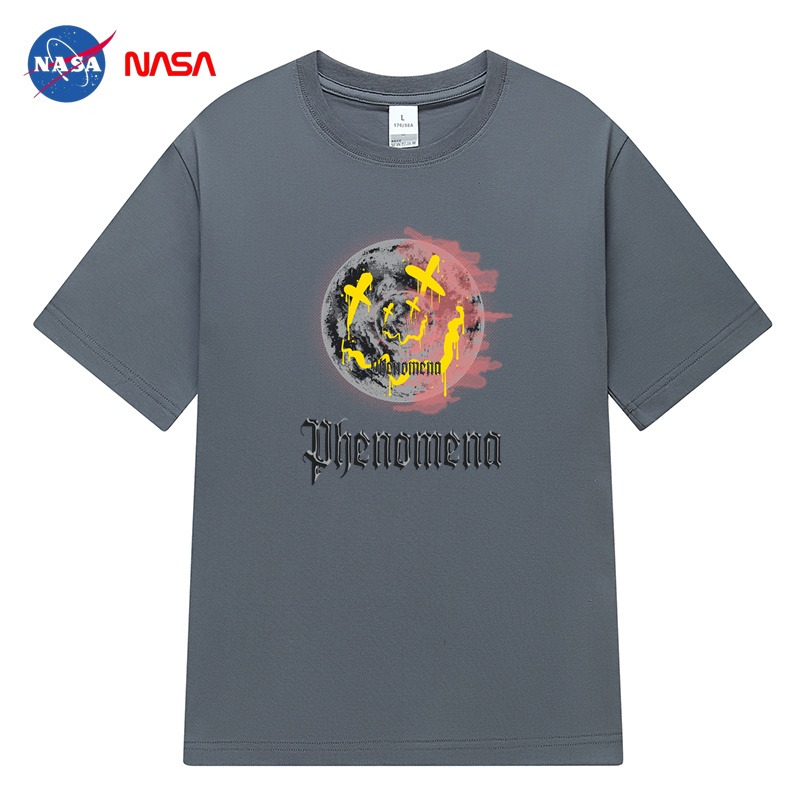เสื้อยืดอินเทรนด์ผู้ชายอินเทรนด์ผู้หญิงเสื้อยืดแขนสั้นลําลอง-ผ้าฝ้าย-แบบบาง-ทรงหลวม-ขนาดใหญ่-พิมพ์ลาย-nasa-แฟชั่นฤดูร้อน