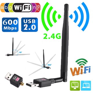 ภาพขนาดย่อสินค้าพร้อมส่ง เสาแรง ตัวรับ ตัวดูด วายฟาย 600Mbps USB WiFi Wireless Window Linux IOS