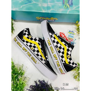 🆕รองเท้า Vans X SpongeBob Old Skool Off The Wall  ✔🎈  รองเท้าผ้าใบผู้หญิง ผู้ชาย งาน hiend   #size 36-44