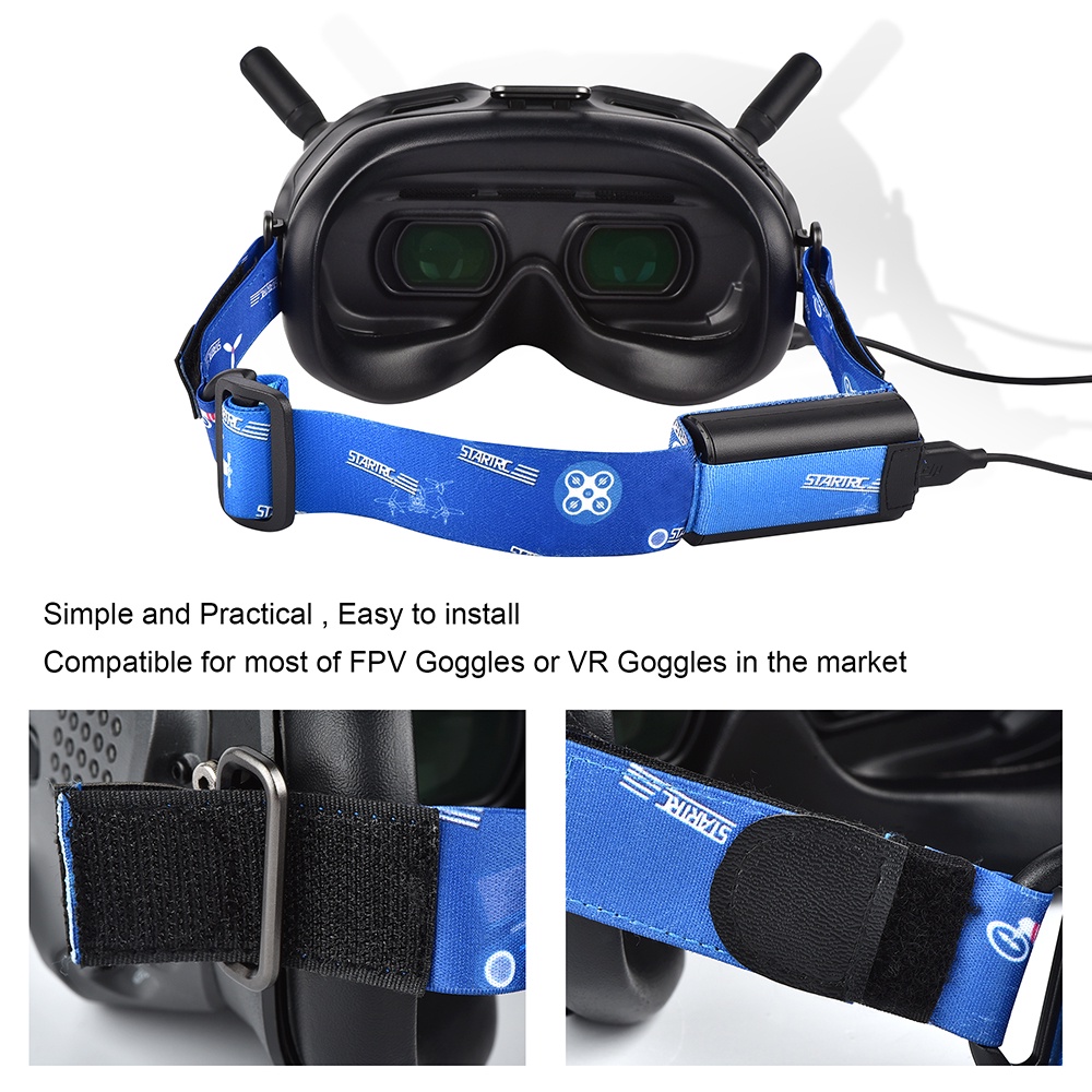 dji-fpv-googles-v2-สายรัดแบตเตอรี่-ที่คาดผม-ปรับได้-สีสันสดใส-สําหรับ-vr-goggles-headband-kerchief-dji-fpv-drone-อุปกรณ์เสริม