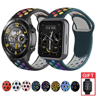 สินค้า สายนาฬิกาข้อมือซิลิโคน สีสันสดใส แบบเปลี่ยน สําหรับ Realme Watch 3 2 S Pro