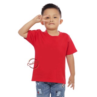 Katun MERAH เสื้อยืดแขนสั้น ผ้าฝ้าย สีแดง สําหรับเด็กผู้ชาย 1-7 ปี 11.11