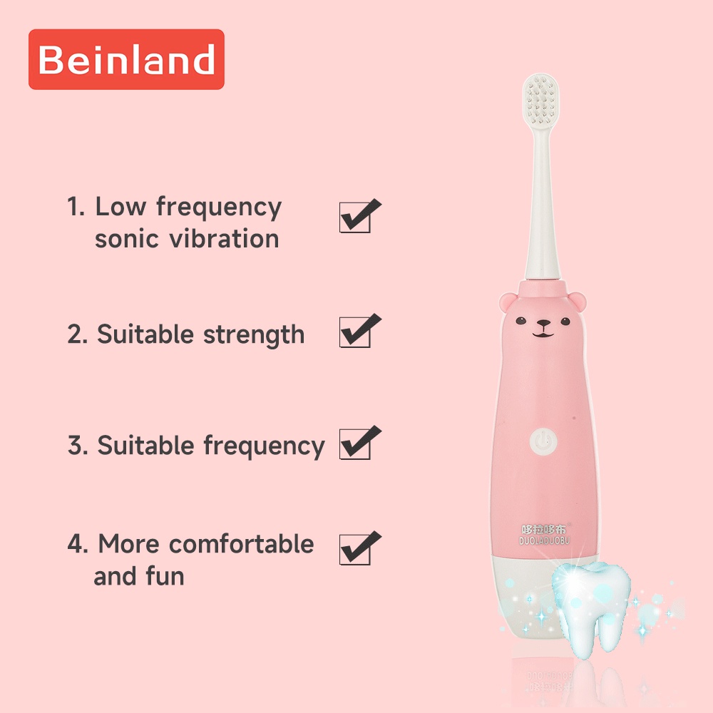 beinland-แปรงสีฟันไฟฟ้า-แบบนิ่ม-แบบชาร์จไฟได้-ลายการ์ตูน-สําหรับเด็กผู้ชาย-และผู้หญิง