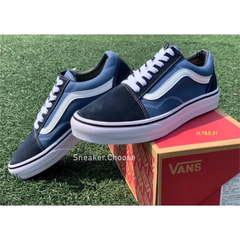 vans-old-skool-navy-blue-แถมกล่องฟรี-จ่ายเงินปลายทางได้