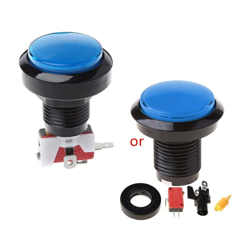 45มม. สวิตซ์ปุ่มกด12V LED Micro Switch เครื่องหยอดเหรียญ สวิตตู้เกม ของ ...