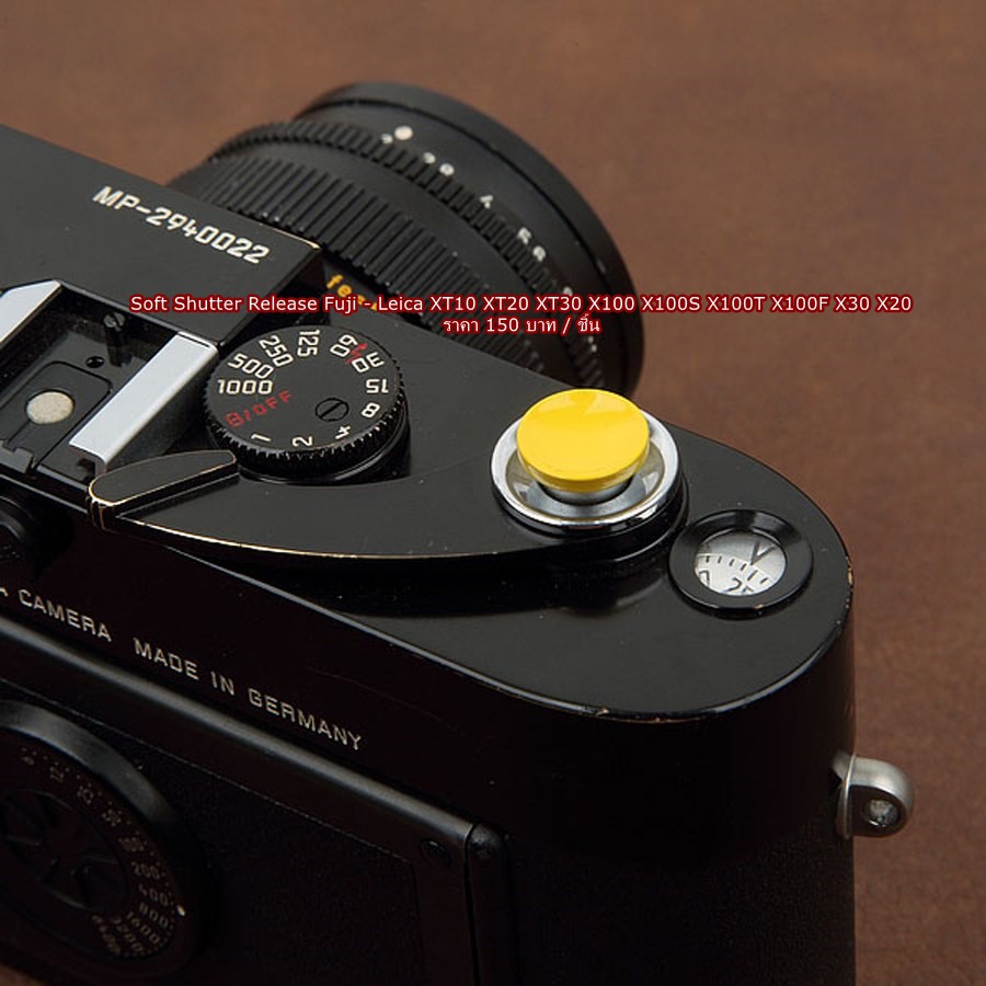 Pulsanti Di Scatto In Ottone Per Leica E Fujifilm – Set Convesso + Concavo Con Copertura Hot Shoe, Colore Rosso - 3