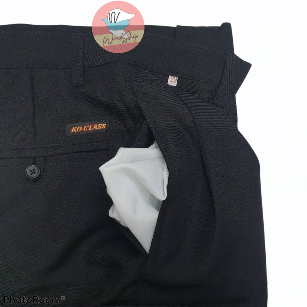 ภาพสินค้ากางเกงสแล็ค กางเกงใส่ทำงานผู้ชาย รุ่นประหยัด เนื้อผ้าโซร่อน สีดำ/สีกรม (MA33) จากร้าน whisper.w บน Shopee ภาพที่ 8