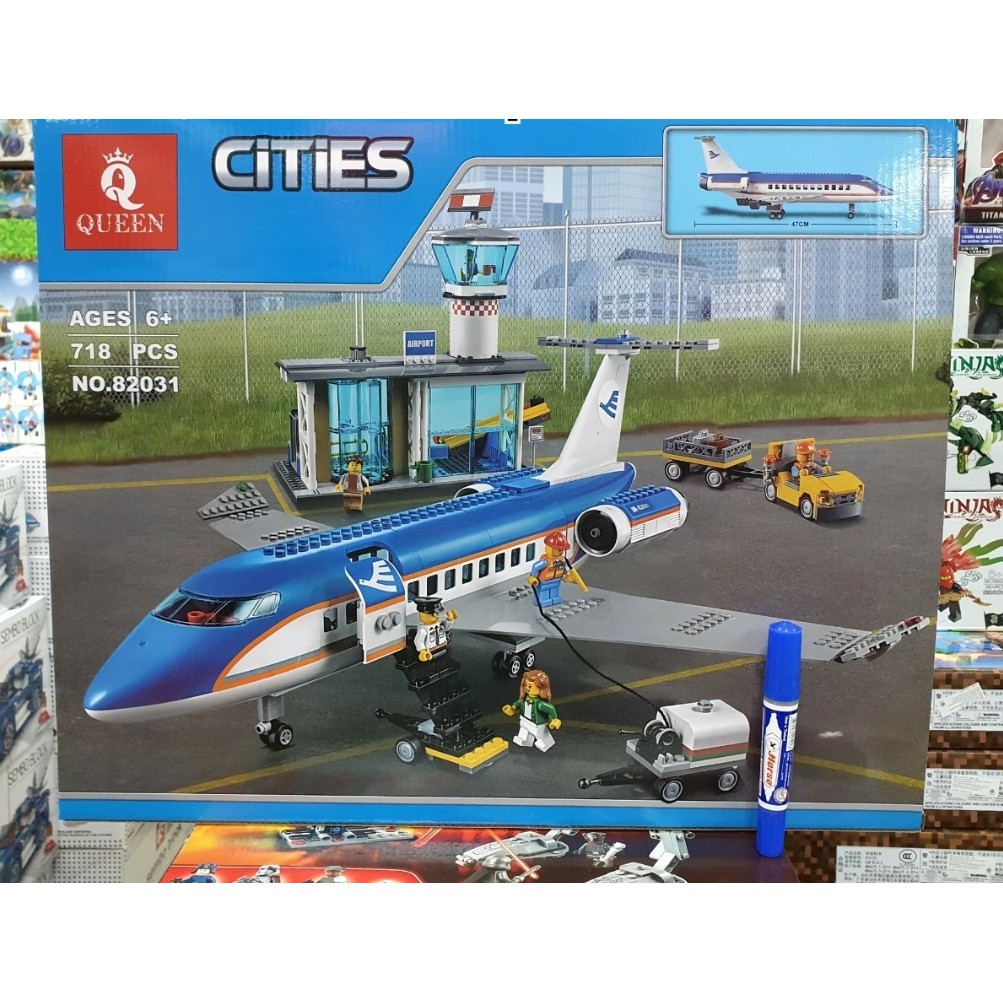 firstbuy-ตัวต่อเลโก้-รุ่น-x19052-ชุด-airplane-airport-terminal-station-จำนวน-718-ชิ้น-สนามบิน