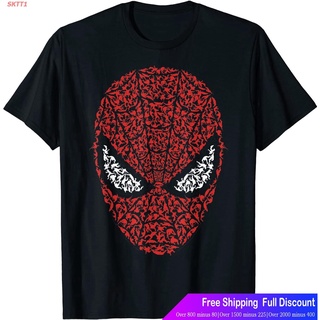 SKTT1 เสื้อยืดแขนสั้น Marvel Spider-Man Mask Build Up Fill Graphic T-Shirt T-Shirt Sports T-shirt}%;