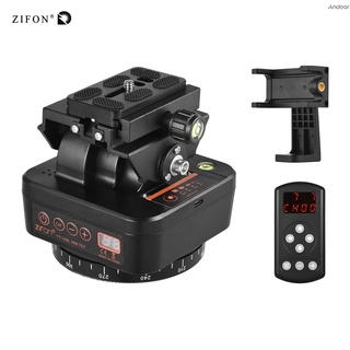 Zifon Yt-1000 2.4G ขาตั้งกล้องแบบไร้สายหมุนได้ 360 องศาพร้อมหัวกล้องพาโนรามาสําหรับกล้อง 1/4 นิ้ว