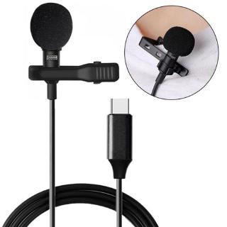 Universal Portable Mini HD Microphone /  Type-C Plug Mic Hands-Free Clip on Recorder Mic / Type-C USB Mini Clip-on  Lapel Microphone