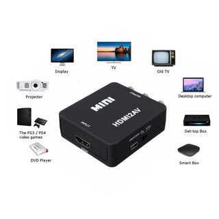 mini 1080 p hdmi composite to rca audio video av cvbs อะแดปเตอร์แปลงสายเคเบิ้ลสําหรับ hdtv thds