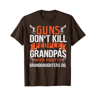 Yuanl5 [พร้อมส่ง] เสื้อยืดผ้าฝ้าย 100% พิมพ์ลาย DonT Kill People Grandpas โอเวอร์ไซซ์ ของขวัญคริสต์มาส สําหรับผู้ชาย XS