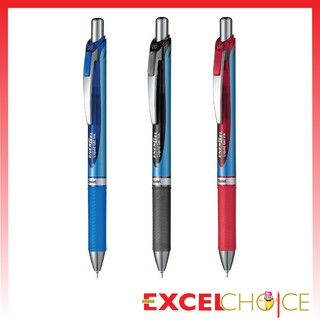 เพนเทล ปากกาหมึกเจลหัวเข็ม แบบกด Pentel Energel BLN-75