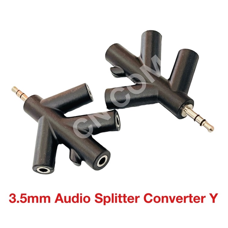 Y Dual Audio Splitter Cableอะแดปเตอร์เสียงที่สะดวกสบายสาย1ถึง4สายเคเบิล ...