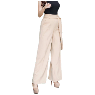 โปรโมชั่น : Bowvy Pants มีไซส์ S-5XLใส่โค้ด ISSA13MAR ลด 130 ดีเทลและโทนสีใหม่สุดปังผูกโบว์ด้านหลัง❤กางเกงขากระบอกางเกงสีดำกาง