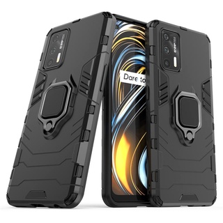 เคส Realme GT 5G ฮาร์ดเคสกันกระแทกเคสโทรศัพท์ Hybrid Armor Shockproof Ring Case Realme GT 5G RealmeGT Cover Stand