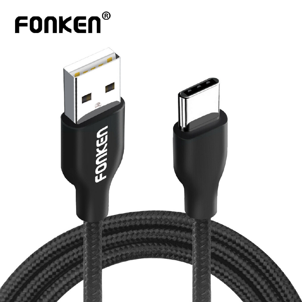 FONKEN USB Type C Cable Nylon braided USB C Charging Cable Quick