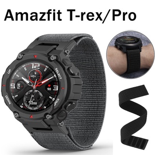 Amazfit T-Rex Pro T Rex Trex สายนาฬิกาไนล่อน ตะขอ และอะแดปเตอร์โลหะ สายนาฬิกาข้อมือ ผู้ชาย เข็มขัดนุ่ม