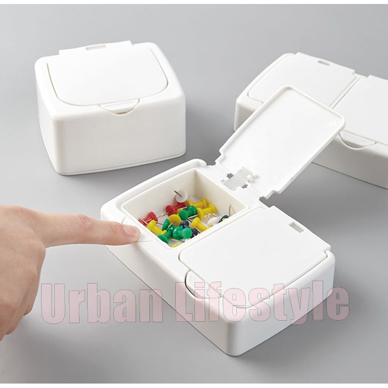 กล่องใส่สำลี-ที่ใส่สำลี-กล่องเก็บสําลี-เก็บไม้จิ้มฟัน-cotton-buds-กล่องจัดเก็บอุปกรณ์อเนกประสงค์-กล่องเก็บสติ๊กเกอร์