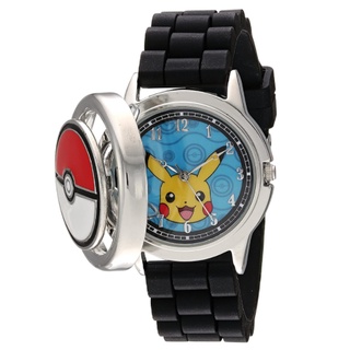 ส่งตรงจากญี่ปุ่น Pokemon Mens Quartz Metal & Silicone Casual Watch, Black