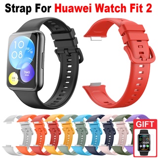 ภาพหน้าปกสินค้าสายนาฬิกาข้อมือซิลิโคน แบบเปลี่ยน สําหรับ Huawei Watch Fit 2 ที่เกี่ยวข้อง