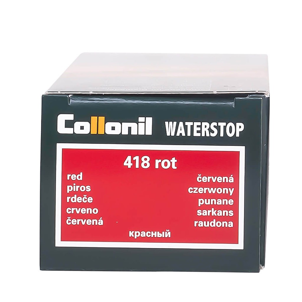 collonil-waterstop-colours-75-ml-วอเตอร์สต็อปสีแดง-ช่วยปกป้อง-ฟื้นฟูสี-และซ่อมแซมสีสำหรับกระเป๋า-เฟอร์นิเจอร์-หนังเรียบ
