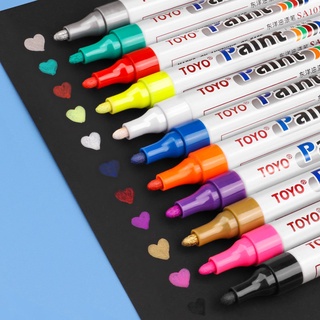 เตรียมจัดส่ง❤ ปากกาเขียนยาง TOYO Paint ปากกา​อเนกประสงค์​ เขียนล้อรถยนต์/พลาสติกและอื่นๆ ปากกา Mar