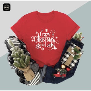 2022 Christmas Simple T-Shirt Design 100% Cotton 圣诞节派对衣服 Baju Krismas 100% Cotton T-shirt Designเสื้อยืดผู้หญิง