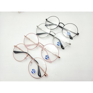 [มีของที่กรุงเทพ]แว่นกรองแสง แว่นกันแสงสีฟ้า ทรงกลม ขาสปริง กันUV400 N.5607